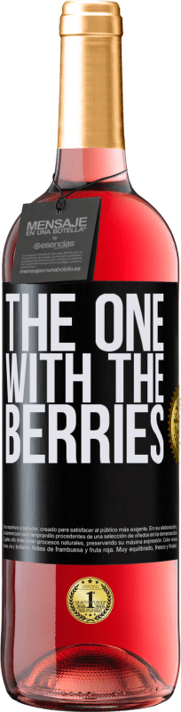 29,95 € Kostenloser Versand | Roséwein ROSÉ Ausgabe The one with the berries Schwarzes Etikett. Anpassbares Etikett Junger Wein Ernte 2023 Tempranillo