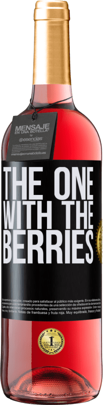 29,95 € Kostenloser Versand | Roséwein ROSÉ Ausgabe The one with the berries Schwarzes Etikett. Anpassbares Etikett Junger Wein Ernte 2024 Tempranillo