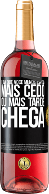 29,95 € Envio grátis | Vinho rosé Edição ROSÉ O dia que você menos espera, mais cedo ou mais tarde chega Etiqueta Preta. Etiqueta personalizável Vinho jovem Colheita 2023 Tempranillo