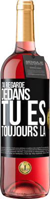 29,95 € Envoi gratuit | Vin rosé Édition ROSÉ J'ai regardé dedans. Tu es toujours là Étiquette Noire. Étiquette personnalisable Vin jeune Récolte 2025 Tempranillo