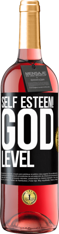 29,95 € Free Shipping | Rosé Wine ROSÉ Edition Self esteem! God level Black Label. Customizable label Young wine Harvest 2023 Tempranillo