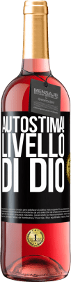 29,95 € Spedizione Gratuita | Vino rosato Edizione ROSÉ Autostima! Livello di Dio Etichetta Nera. Etichetta personalizzabile Vino giovane Raccogliere 2024 Tempranillo