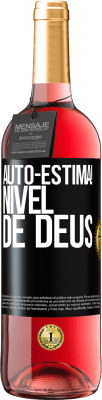 29,95 € Envio grátis | Vinho rosé Edição ROSÉ Auto-estima! Nível de Deus Etiqueta Preta. Etiqueta personalizável Vinho jovem Colheita 2024 Tempranillo