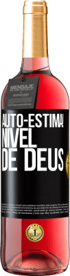 29,95 € Envio grátis | Vinho rosé Edição ROSÉ Auto-estima! Nível de Deus Etiqueta Preta. Etiqueta personalizável Vinho jovem Colheita 2025 Tempranillo