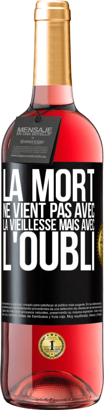 29,95 € Envoi gratuit | Vin rosé Édition ROSÉ La mort ne vient pas avec la vieillesse, mais avec l'oubli Étiquette Noire. Étiquette personnalisable Vin jeune Récolte 2024 Tempranillo