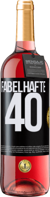 29,95 € Kostenloser Versand | Roséwein ROSÉ Ausgabe Fabelhafte 40 Schwarzes Etikett. Anpassbares Etikett Junger Wein Ernte 2024 Tempranillo