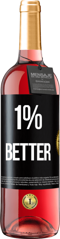 29,95 € Kostenloser Versand | Roséwein ROSÉ Ausgabe 1% Better Schwarzes Etikett. Anpassbares Etikett Junger Wein Ernte 2023 Tempranillo