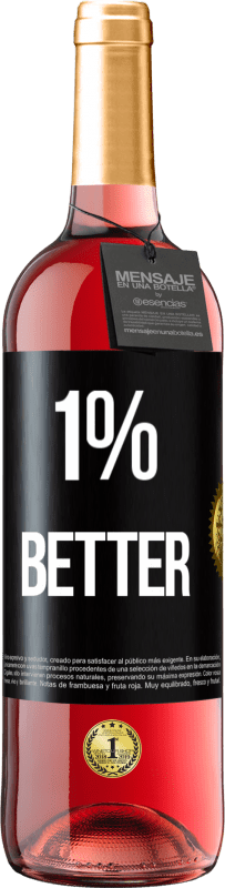 29,95 € Kostenloser Versand | Roséwein ROSÉ Ausgabe 1% Better Schwarzes Etikett. Anpassbares Etikett Junger Wein Ernte 2024 Tempranillo