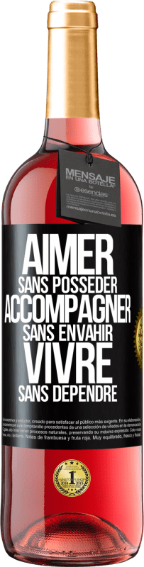 29,95 € Envoi gratuit | Vin rosé Édition ROSÉ Aimer sans posséder, accompagner sans envahir, vivre sans dépendre Étiquette Noire. Étiquette personnalisable Vin jeune Récolte 2025 Tempranillo