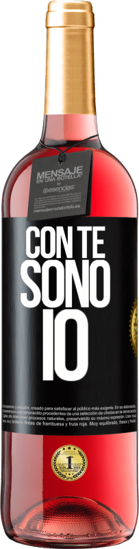 29,95 € Spedizione Gratuita | Vino rosato Edizione ROSÉ Con te sono io Etichetta Nera. Etichetta personalizzabile Vino giovane Raccogliere 2023 Tempranillo