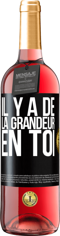 29,95 € Envoi gratuit | Vin rosé Édition ROSÉ Il y a de la grandeur en toi Étiquette Noire. Étiquette personnalisable Vin jeune Récolte 2023 Tempranillo