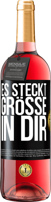 29,95 € Kostenloser Versand | Roséwein ROSÉ Ausgabe Es steckt Größe in dir Schwarzes Etikett. Anpassbares Etikett Junger Wein Ernte 2023 Tempranillo