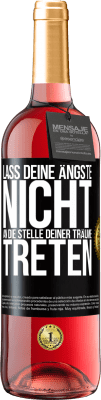 29,95 € Kostenloser Versand | Roséwein ROSÉ Ausgabe Lass deine Ängste nicht an die Stelle deiner Träume treten Schwarzes Etikett. Anpassbares Etikett Junger Wein Ernte 2023 Tempranillo