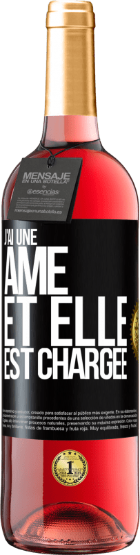 29,95 € Envoi gratuit | Vin rosé Édition ROSÉ J'ai une âme et elle est chargée Étiquette Noire. Étiquette personnalisable Vin jeune Récolte 2023 Tempranillo