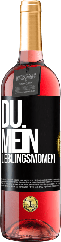 29,95 € Kostenloser Versand | Roséwein ROSÉ Ausgabe Du. Mein Lieblingsmoment Schwarzes Etikett. Anpassbares Etikett Junger Wein Ernte 2024 Tempranillo