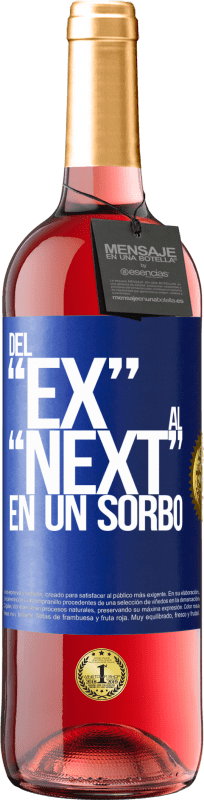 29,95 € Free Shipping | Rosé Wine ROSÉ Edition Del EX al NEXT en un sorbo Blue Label. Customizable label Young wine Harvest 2025 Tempranillo