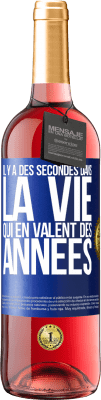 29,95 € Envoi gratuit | Vin rosé Édition ROSÉ Il y a des secondes dans la vie qui en valent des années Étiquette Bleue. Étiquette personnalisable Vin jeune Récolte 2023 Tempranillo