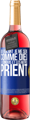 29,95 € Envoi gratuit | Vin rosé Édition ROSÉ Au volant je me sens comme Dieu. Je conduis et les autres prient Étiquette Bleue. Étiquette personnalisable Vin jeune Récolte 2023 Tempranillo