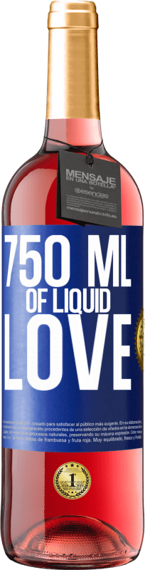 29,95 € 免费送货 | 桃红葡萄酒 ROSÉ版 750毫升液体之爱 蓝色标签. 可自定义的标签 青年酒 收成 2023 Tempranillo