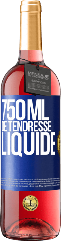 29,95 € Envoi gratuit | Vin rosé Édition ROSÉ 750 ml de tendresse liquide Étiquette Bleue. Étiquette personnalisable Vin jeune Récolte 2023 Tempranillo