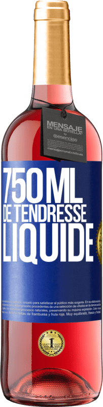 29,95 € Envoi gratuit | Vin rosé Édition ROSÉ 750 ml de tendresse liquide Étiquette Bleue. Étiquette personnalisable Vin jeune Récolte 2024 Tempranillo