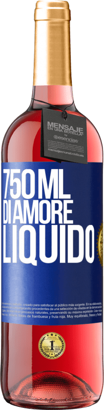 29,95 € Spedizione Gratuita | Vino rosato Edizione ROSÉ 750 ml di amore liquido Etichetta Blu. Etichetta personalizzabile Vino giovane Raccogliere 2023 Tempranillo