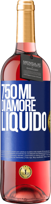 29,95 € Spedizione Gratuita | Vino rosato Edizione ROSÉ 750 ml di amore liquido Etichetta Blu. Etichetta personalizzabile Vino giovane Raccogliere 2024 Tempranillo