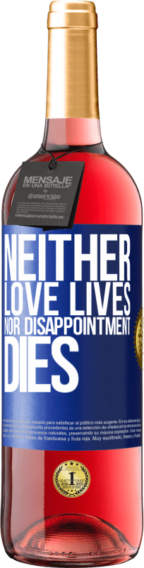 29,95 € Free Shipping | Rosé Wine ROSÉ Edition Neither love lives, nor disappointment dies Blue Label. Customizable label Young wine Harvest 2023 Tempranillo