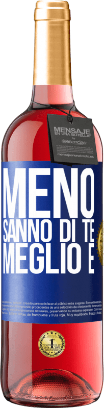 29,95 € Spedizione Gratuita | Vino rosato Edizione ROSÉ Meno sanno di te, meglio è Etichetta Blu. Etichetta personalizzabile Vino giovane Raccogliere 2024 Tempranillo