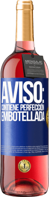 29,95 € Envío gratis | Vino Rosado Edición ROSÉ Aviso: contiene perfección embotellada Etiqueta Azul. Etiqueta personalizable Vino joven Cosecha 2024 Tempranillo