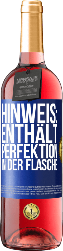 29,95 € Kostenloser Versand | Roséwein ROSÉ Ausgabe Hinweis: Enthält Perfektion in der Flasche Blaue Markierung. Anpassbares Etikett Junger Wein Ernte 2023 Tempranillo