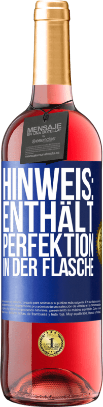 29,95 € Kostenloser Versand | Roséwein ROSÉ Ausgabe Hinweis: Enthält Perfektion in der Flasche Blaue Markierung. Anpassbares Etikett Junger Wein Ernte 2024 Tempranillo