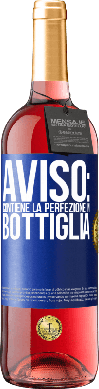 29,95 € Spedizione Gratuita | Vino rosato Edizione ROSÉ Avviso: contiene la perfezione in bottiglia Etichetta Blu. Etichetta personalizzabile Vino giovane Raccogliere 2025 Tempranillo