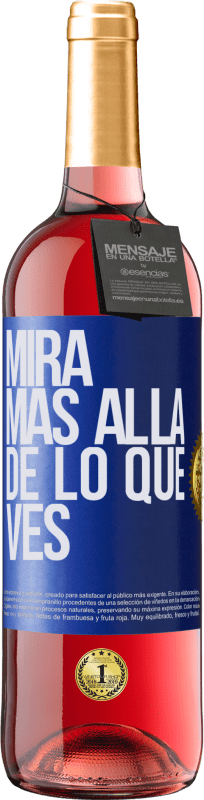29,95 € Envío gratis | Vino Rosado Edición ROSÉ Mira más allá de lo que ves Etiqueta Azul. Etiqueta personalizable Vino joven Cosecha 2023 Tempranillo