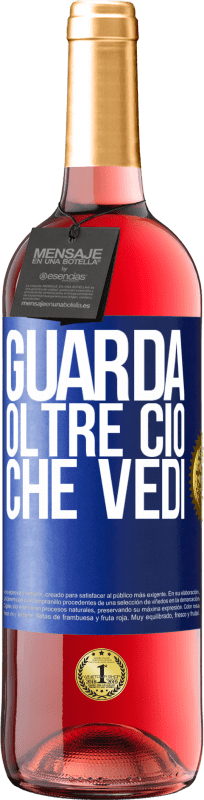 29,95 € Spedizione Gratuita | Vino rosato Edizione ROSÉ Guarda oltre ciò che vedi Etichetta Blu. Etichetta personalizzabile Vino giovane Raccogliere 2024 Tempranillo