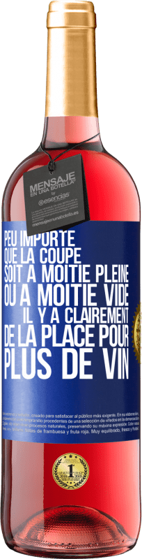 29,95 € Envoi gratuit | Vin rosé Édition ROSÉ Peu importe que la coupe soit à moitié pleine ou à moitié vide. Il y a clairement de la place pour plus de vin Étiquette Bleue. Étiquette personnalisable Vin jeune Récolte 2024 Tempranillo