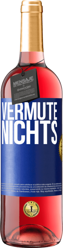 29,95 € Kostenloser Versand | Roséwein ROSÉ Ausgabe Vermute nichts Blaue Markierung. Anpassbares Etikett Junger Wein Ernte 2024 Tempranillo