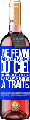 29,95 € Envoi gratuit | Vin rosé Édition ROSÉ Une femme peut être la plus douce du ciel ou la plus cruelle de l'enfer, selon la façon dont vous la traitez Étiquette Bleue. Étiquette personnalisable Vin jeune Récolte 2024 Tempranillo
