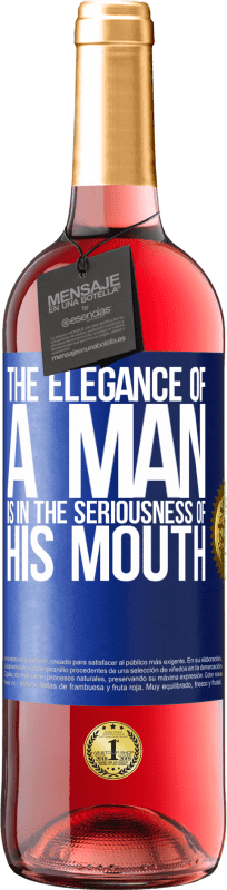29,95 € Бесплатная доставка | Розовое вино Издание ROSÉ Элегантность мужчины в серьезности его рта Синяя метка. Настраиваемая этикетка Молодое вино Урожай 2023 Tempranillo