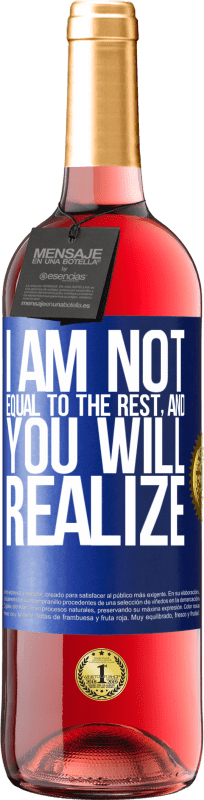 29,95 € Free Shipping | Rosé Wine ROSÉ Edition I am not equal to the rest, and you will realize Blue Label. Customizable label Young wine Harvest 2024 Tempranillo