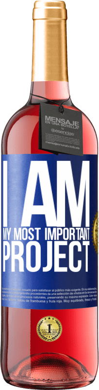 29,95 € Free Shipping | Rosé Wine ROSÉ Edition I am my most important project Blue Label. Customizable label Young wine Harvest 2023 Tempranillo