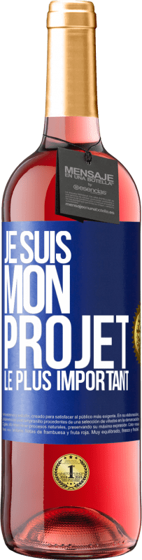 29,95 € Envoi gratuit | Vin rosé Édition ROSÉ Je suis mon projet le plus important Étiquette Bleue. Étiquette personnalisable Vin jeune Récolte 2023 Tempranillo