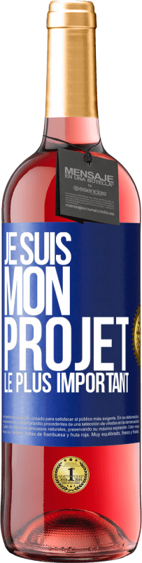 29,95 € Envoi gratuit | Vin rosé Édition ROSÉ Je suis mon projet le plus important Étiquette Bleue. Étiquette personnalisable Vin jeune Récolte 2024 Tempranillo