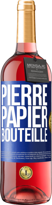 29,95 € Envoi gratuit | Vin rosé Édition ROSÉ Pierre-papier-bouteille Étiquette Bleue. Étiquette personnalisable Vin jeune Récolte 2024 Tempranillo