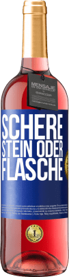 29,95 € Kostenloser Versand | Roséwein ROSÉ Ausgabe Schere, Stein oder Flasche Blaue Markierung. Anpassbares Etikett Junger Wein Ernte 2024 Tempranillo