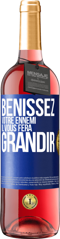 29,95 € Envoi gratuit | Vin rosé Édition ROSÉ Bénissez votre ennemi. Il vous fera grandir Étiquette Bleue. Étiquette personnalisable Vin jeune Récolte 2024 Tempranillo