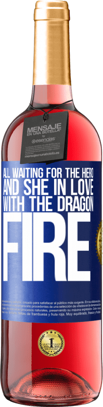 29,95 € Free Shipping | Rosé Wine ROSÉ Edition All waiting for the hero and she in love with the dragon fire Blue Label. Customizable label Young wine Harvest 2024 Tempranillo