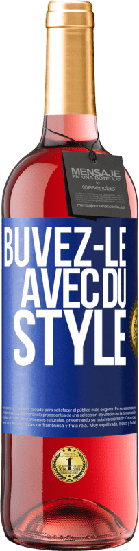29,95 € Envoi gratuit | Vin rosé Édition ROSÉ Buvez-le avec du style Étiquette Bleue. Étiquette personnalisable Vin jeune Récolte 2023 Tempranillo
