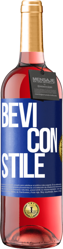 29,95 € Spedizione Gratuita | Vino rosato Edizione ROSÉ Bevi con stile Etichetta Blu. Etichetta personalizzabile Vino giovane Raccogliere 2023 Tempranillo