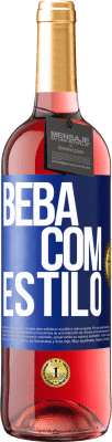 29,95 € Envio grátis | Vinho rosé Edição ROSÉ Beba com estilo Etiqueta Azul. Etiqueta personalizável Vinho jovem Colheita 2025 Tempranillo
